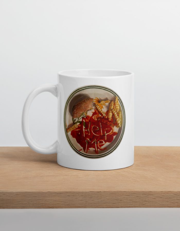 Help Me White Glossy Diner Mug